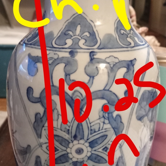 2pc lot blue& white Chinese porcelain vases - Picture 12 of 13